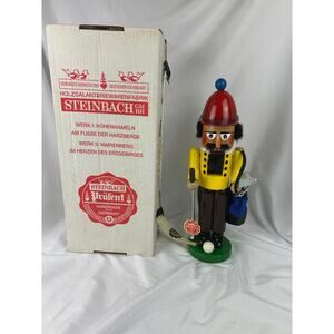 Steinbach S692 The Golfer Nutcracker Handmade Germany w/ Clubs & Box